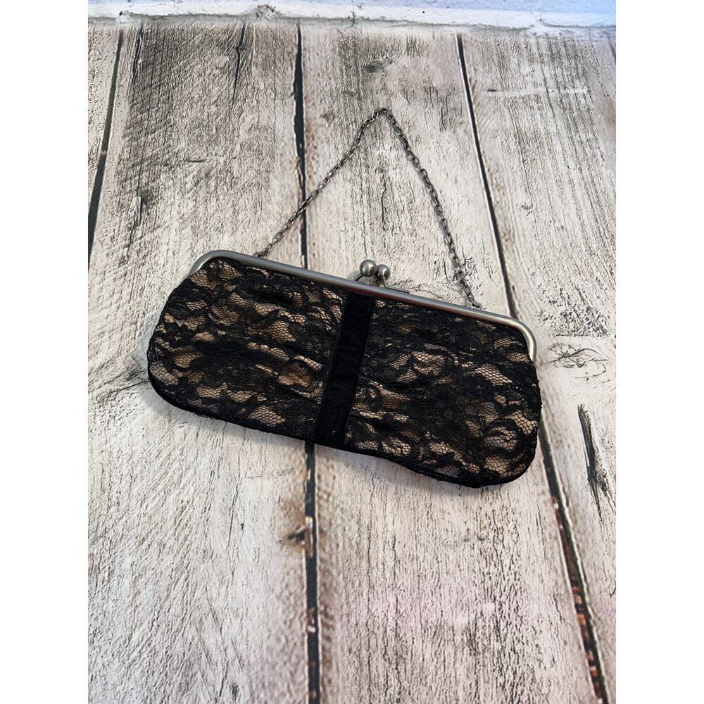 LOFT Ann Taylor Women’s Black Lace Evening Clutch/Bag